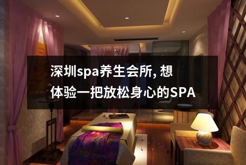 深圳spa养生会所, 想体验一把放松身心的SPA