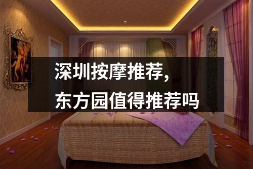 深圳按摩推荐,  东方园值得推荐吗