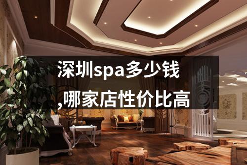 深圳spa多少钱,哪家店性价比高