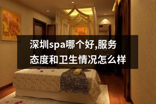 深圳spa哪个好,服务态度和卫生情况怎么样