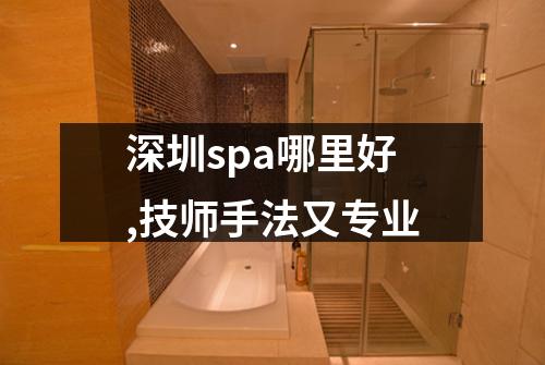 深圳spa哪里好,技师手法又专业