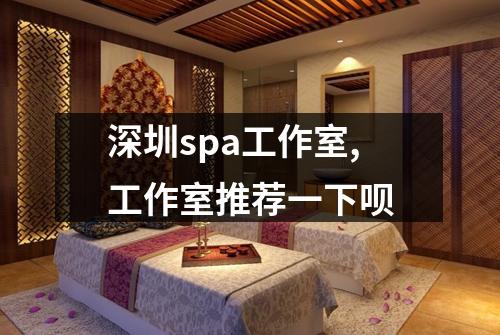 深圳spa工作室,工作室推荐一下呗